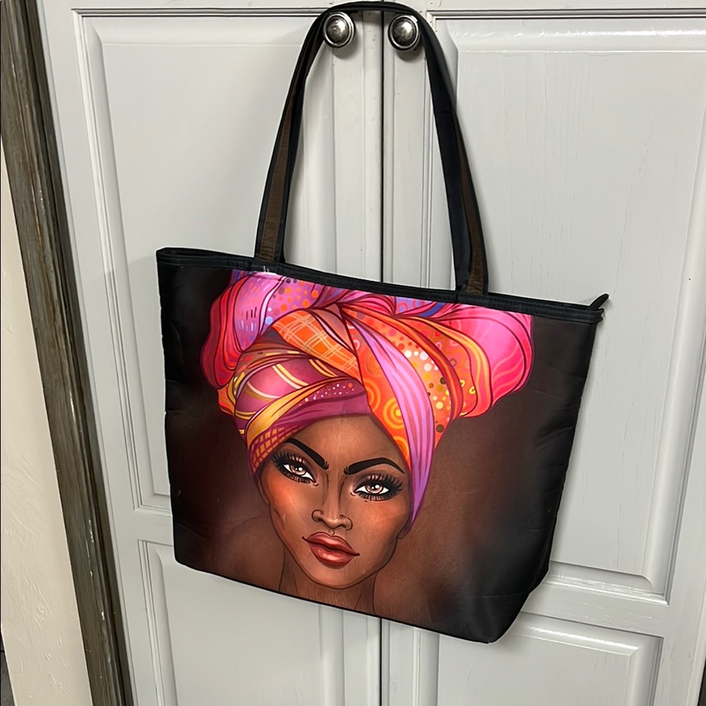 Colorful Women's Tote Bag with Artistic Design